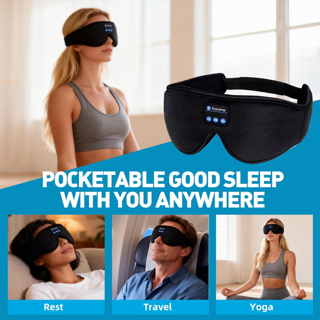 Bluetooth Sleep Mask with Headphones J38413