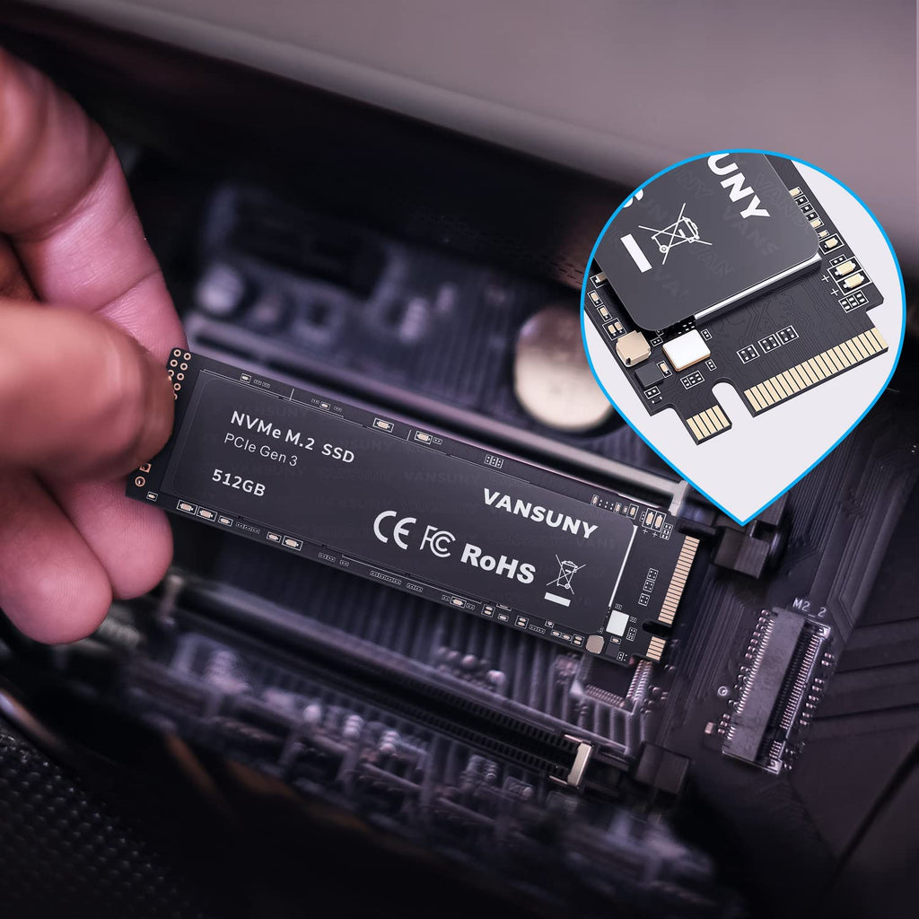 512GB NVMe M.2 Internal Solid State Drive PCIe 3.0 TLC 3D NAND 2280 E926365