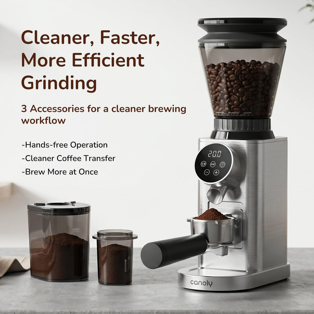 Electric Burr Coffee Grinder, 48 Grind Settings U461779