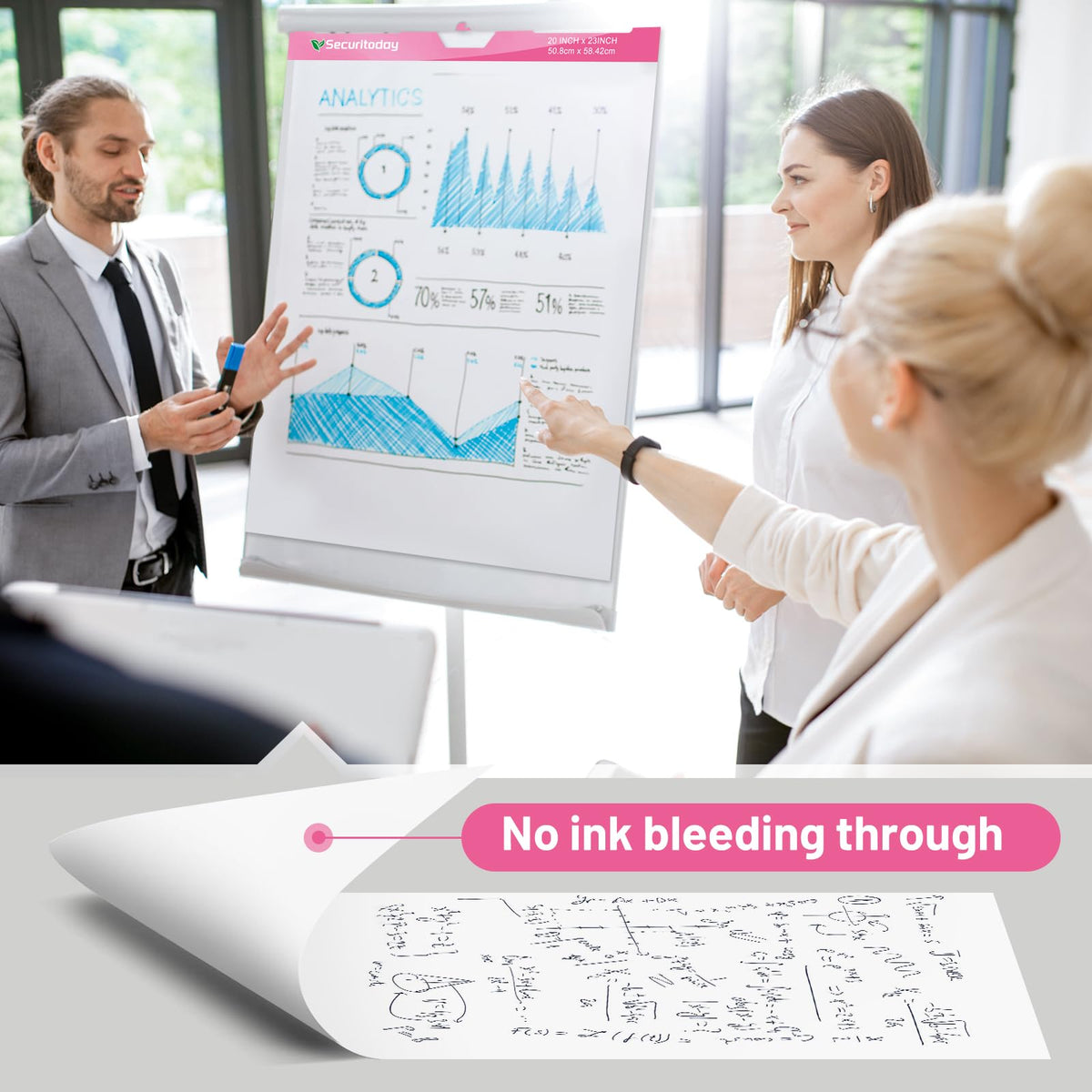 Sticky Easel Pad 25 x 30 Inch Flip Chart Paper 30 Sheets 4 Pads M600253