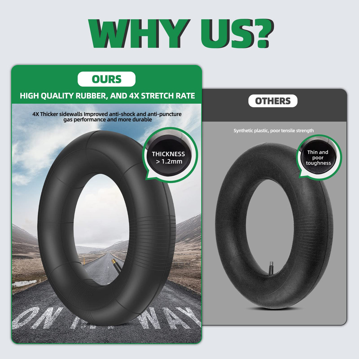 15x6.00-6 Inner Tube with TR-13 Straight Valve Stem P516736