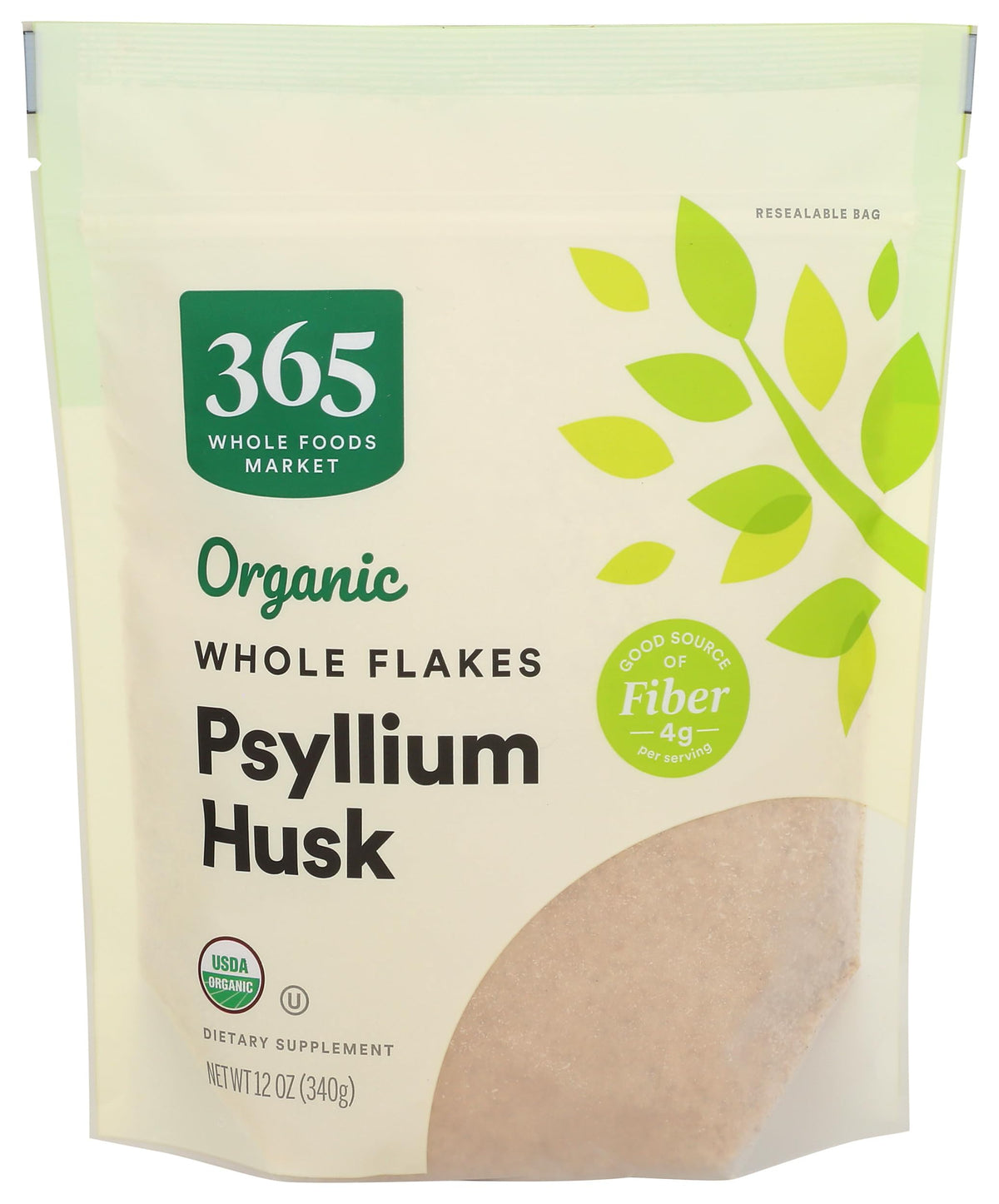 Organic Psyllium Husk 12 Ounce V8398