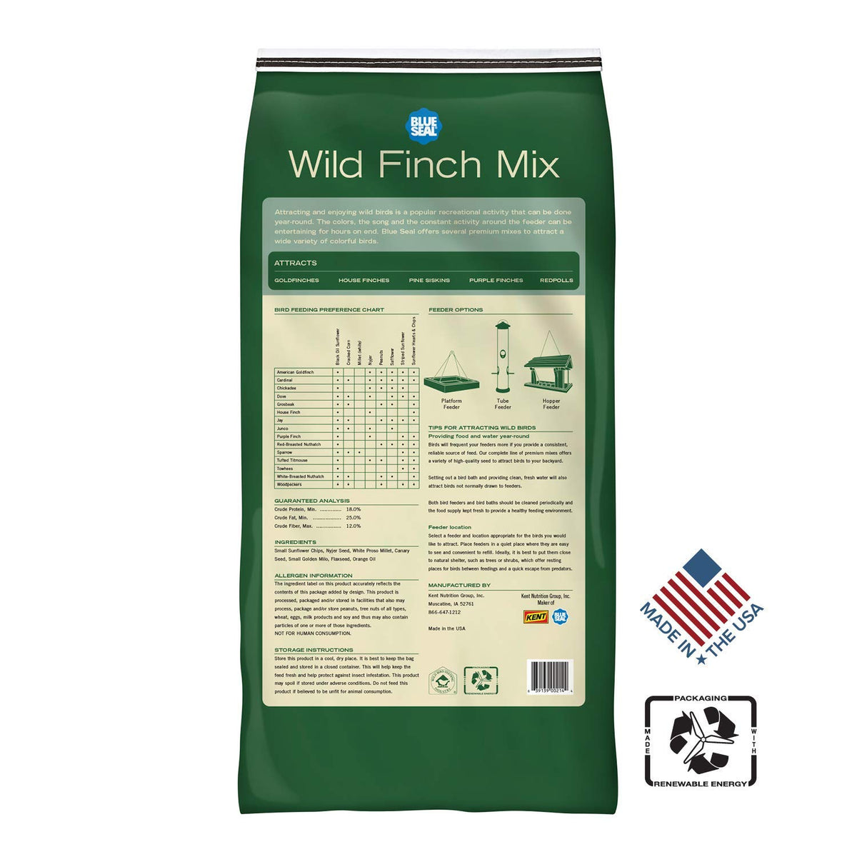 Finch Wild Bird Seed 20lb Bag O9092