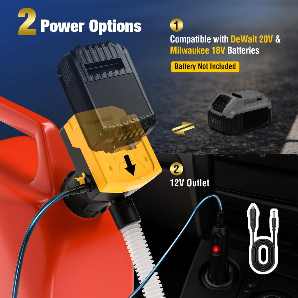 Cordless Fuel Transfer Pump with Auto-Stop Nozzle E372084