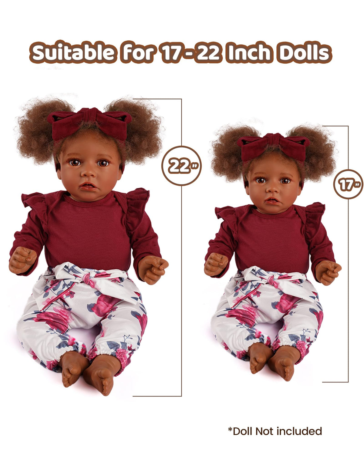 3 Pcs Baby Doll Clothes for 17-22 Inch Dolls W1294