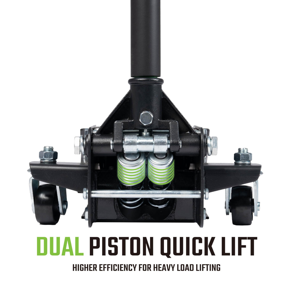 Heavy-Duty 3-Ton Low Profile Hydraulic Floor Jack Steel Dual Piston Pump V10254