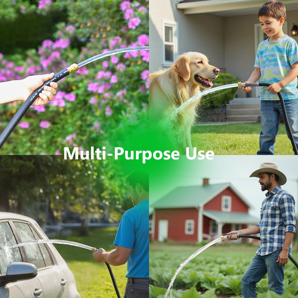 100FT Heavy Duty Rubber Garden Hose A2120
