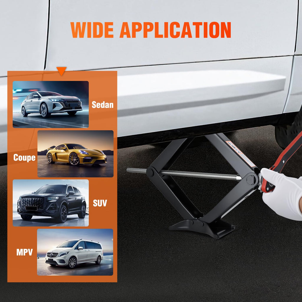 1.5 Ton Scissor Jack with Ratchet Lug Wrench S980