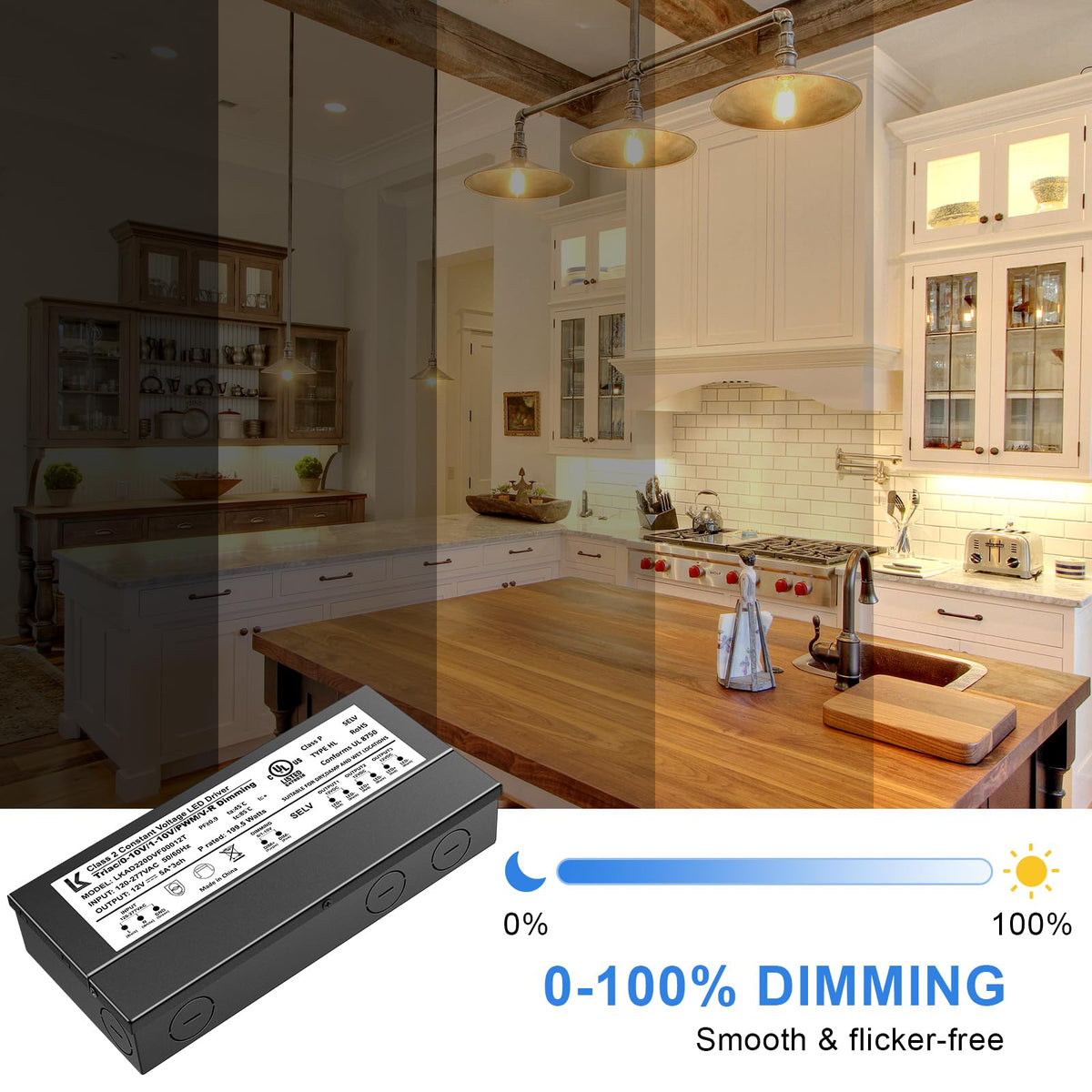 12V 200W Dimmable LED Driver H9653