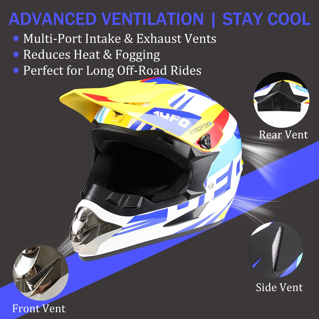DOT Approved Kids Motocross Helmet with Goggles J837