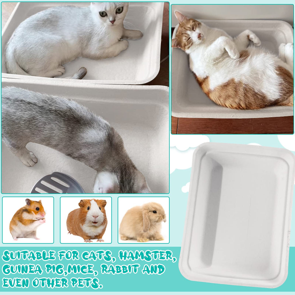 8 Pack Disposable Paper Cat Litter Boxes V893453