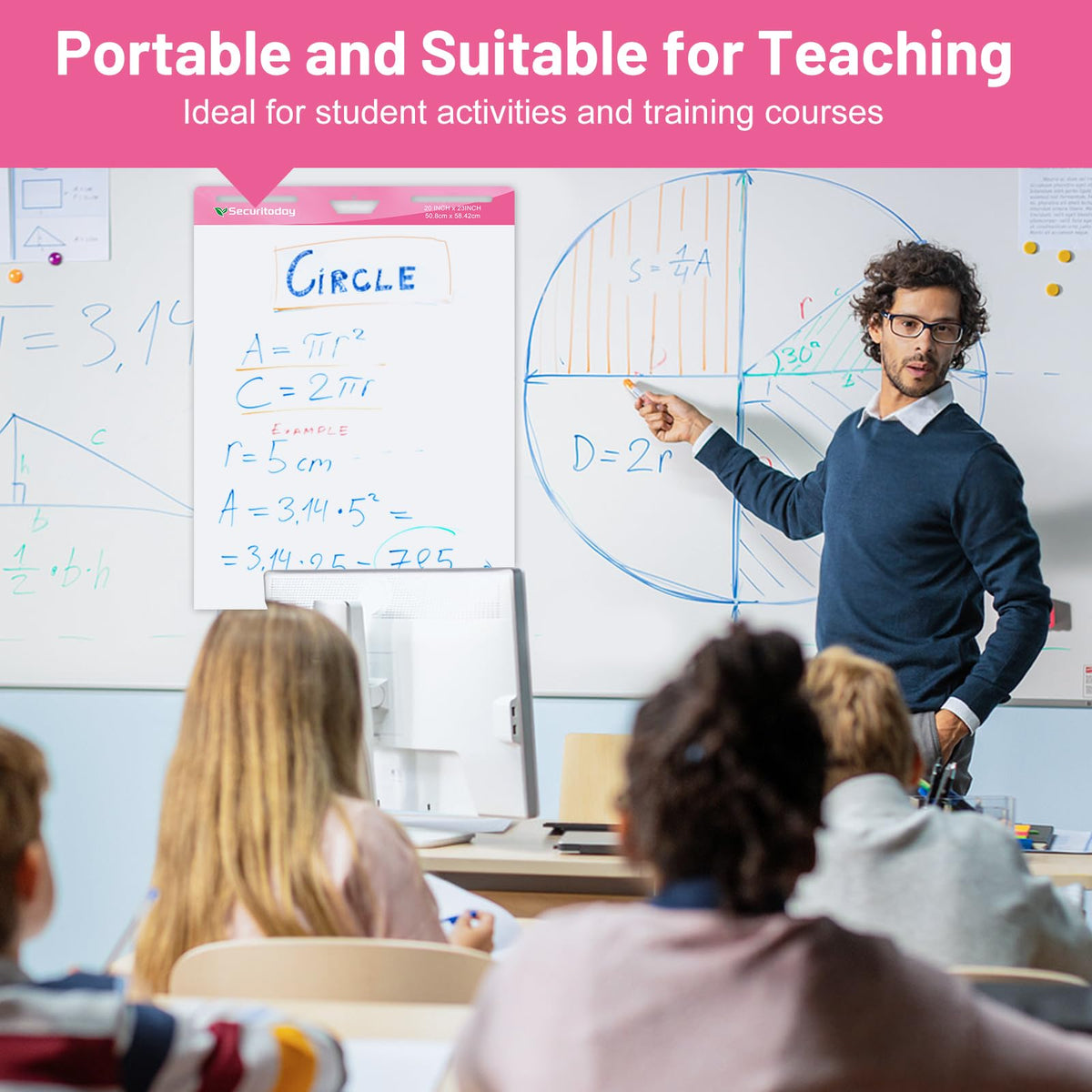 Sticky Easel Pad 25 x 30 Inch Flip Chart Paper 30 Sheets 4 Pads M600253