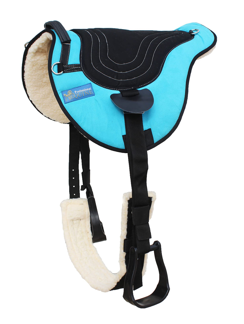 Turquoise Fleece Padded Bareback Pad with Cinch I275
