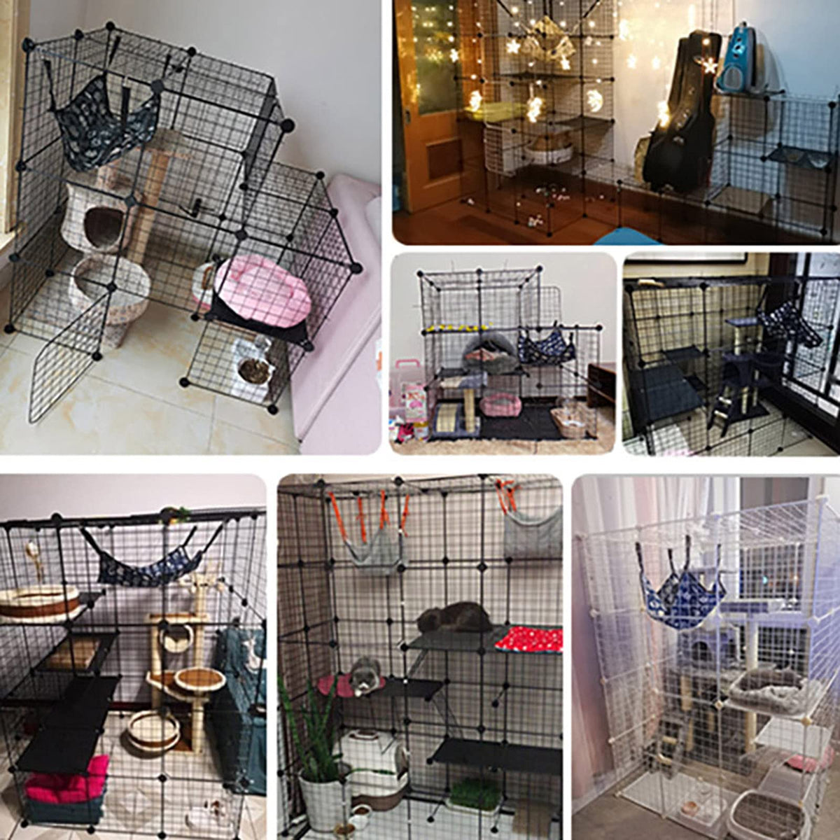 Metal Wire Small Animal Cage 111 * 75 * 109cm H3060