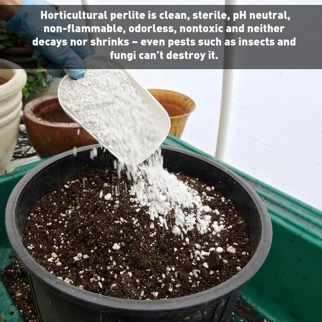 Perlite Horticultural Medium Grade Soil Additive 4 Cubic Feet 1 Bag J7896