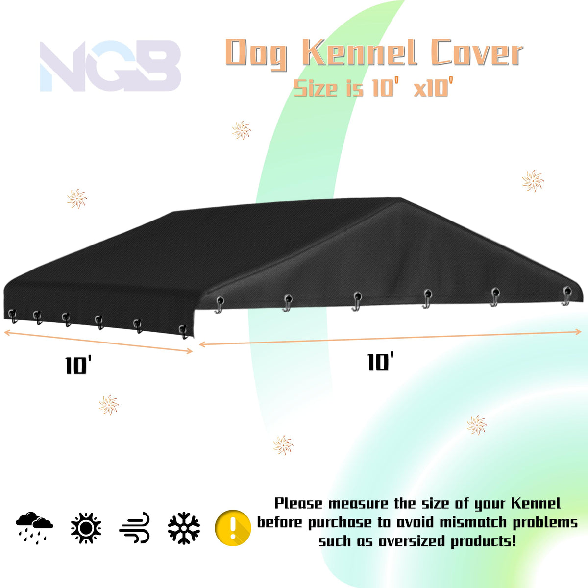 Waterproof Oxford Fabric Outdoor Kennel Cover P8215