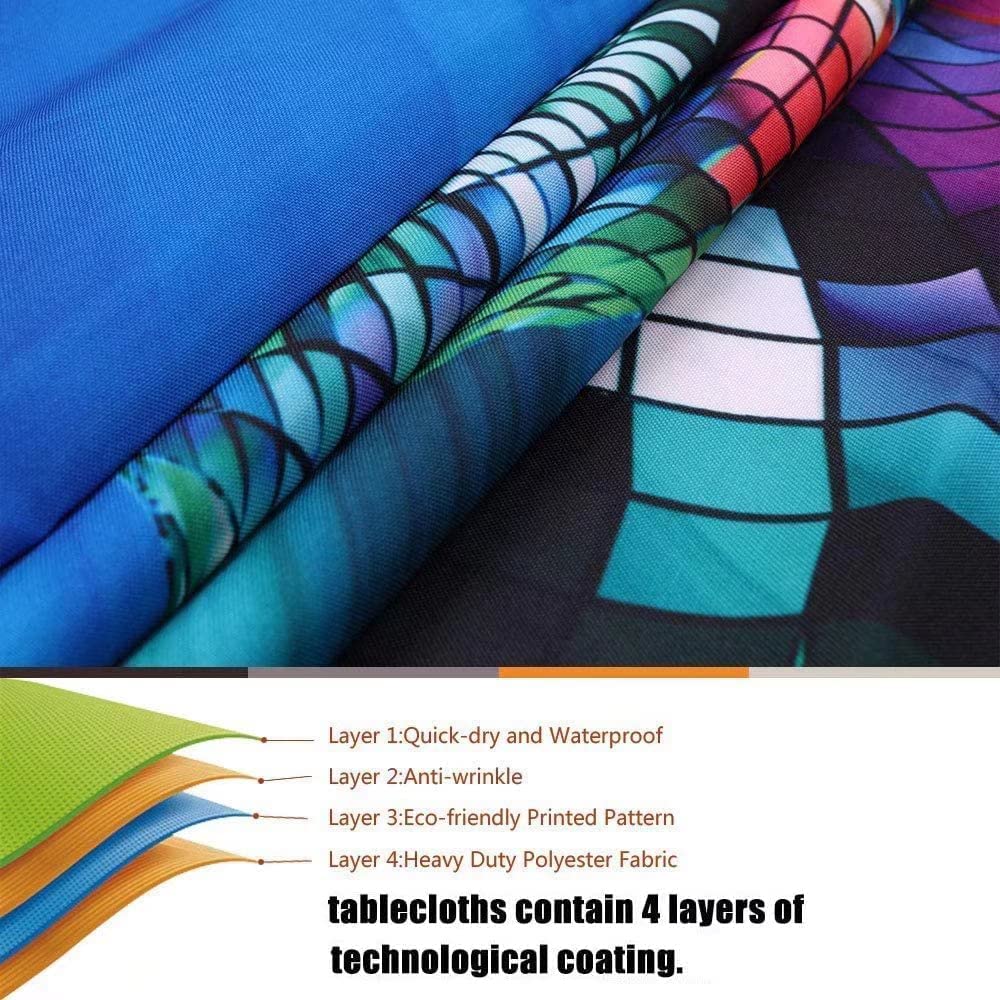 Fitted Square Oval Tablecloth with Elastic Edges 30"x30" Z37356