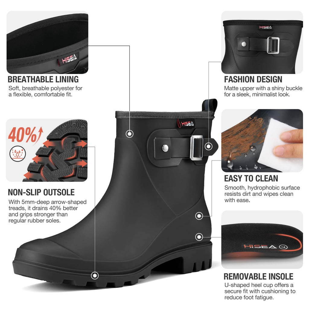 Waterproof Short Ankle Rubber Rain Boots Y316890