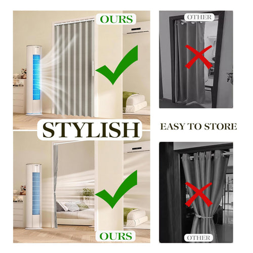 100% Blackout Fabric Folding Door Curtain with Magnetic Closure N555