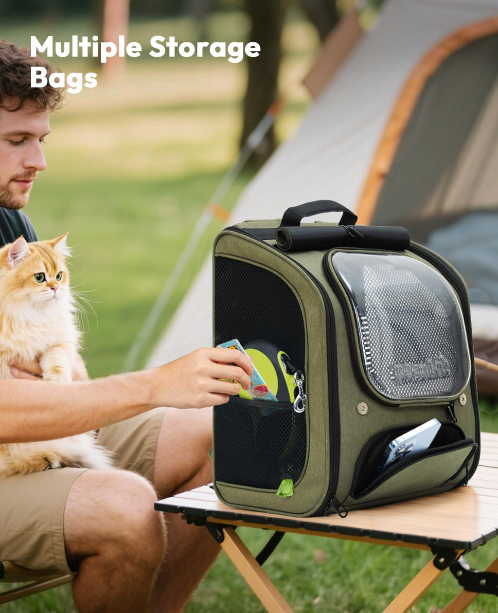 Green Cat Backpack Carrier G796076