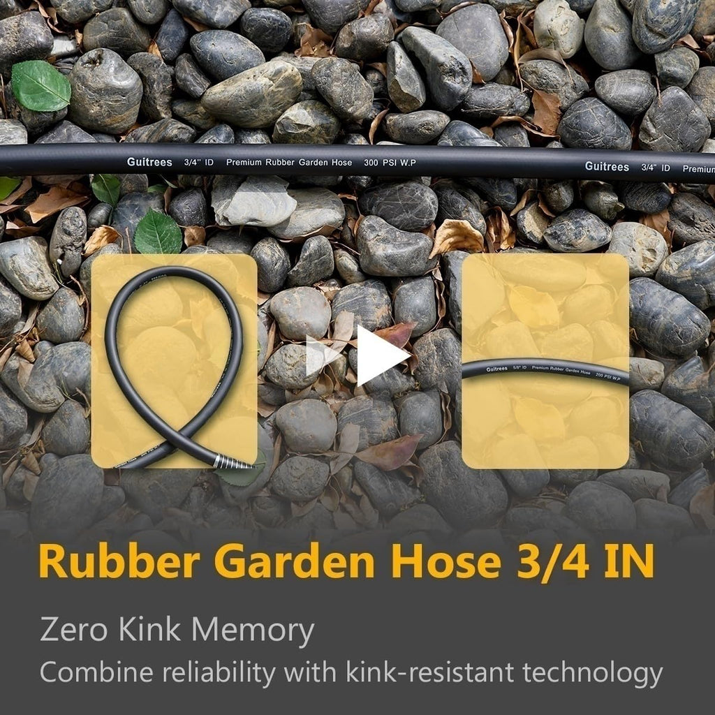 100FT Heavy Duty Rubber Garden Hose A2120