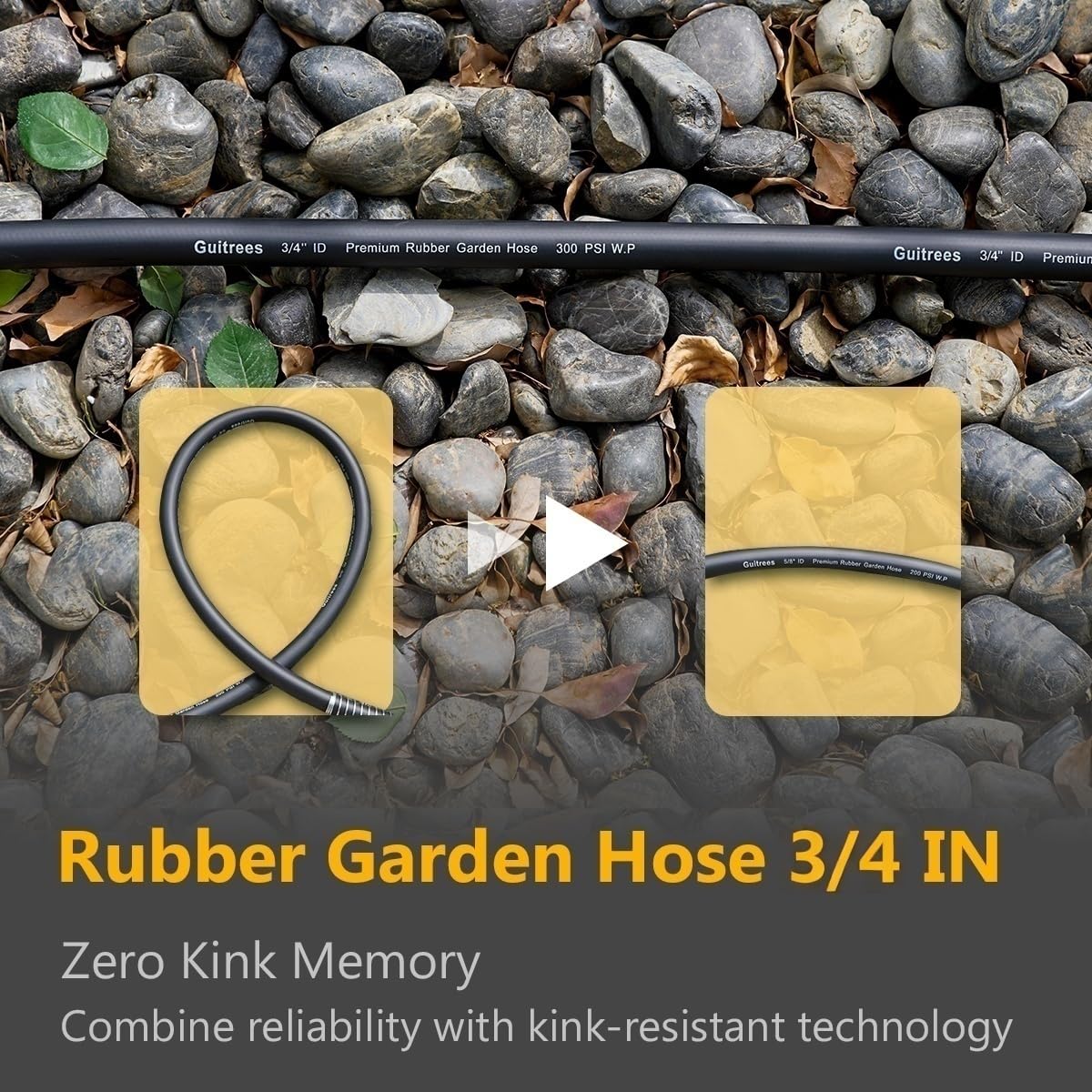 100FT Heavy Duty Rubber Garden Hose A2120