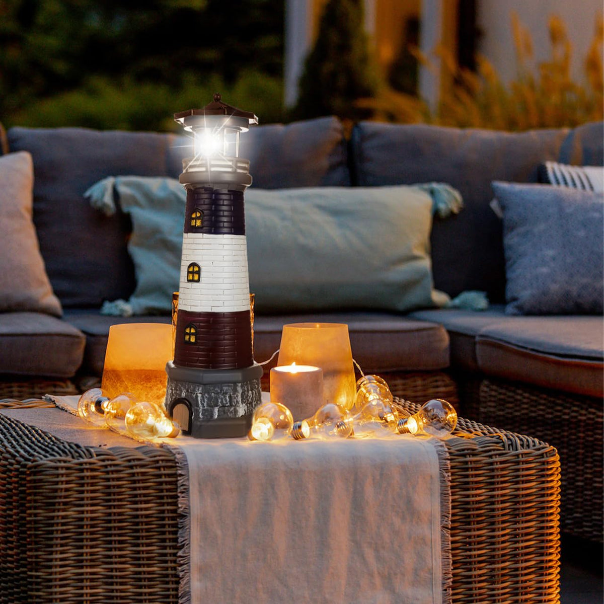 Solar Lighthouse Statue Y78618