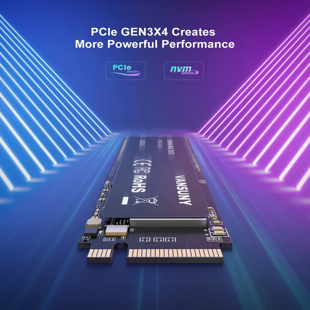 512GB NVMe M.2 Internal Solid State Drive PCIe 3.0 TLC 3D NAND 2280 E926365