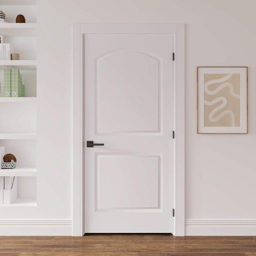 36"x80" Left-Hand Prehung Interior Door with Jamb Kit & Matte Black Hinges L71753