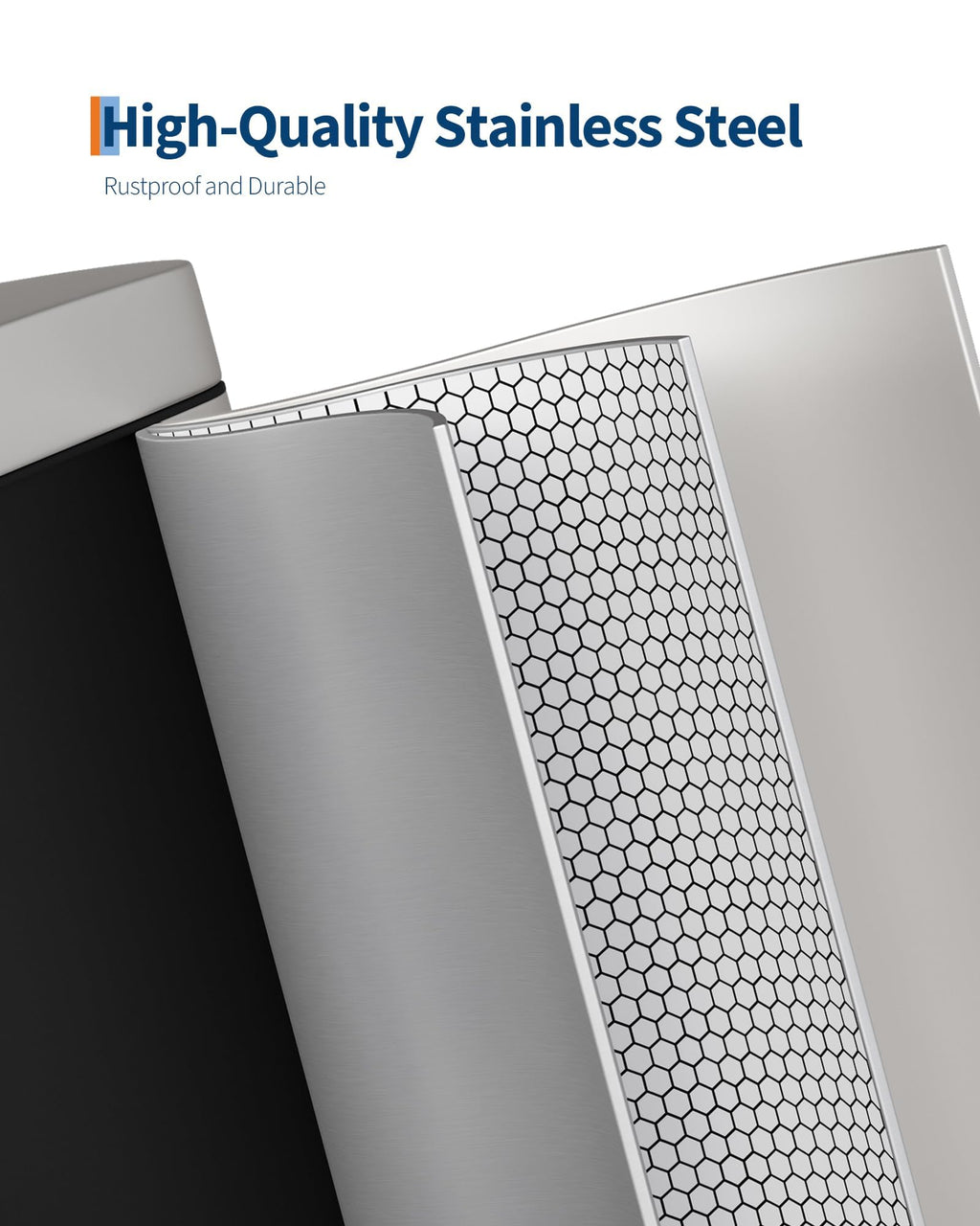 13.2 Gallon Stainless Steel Kitchen Trash Can R500