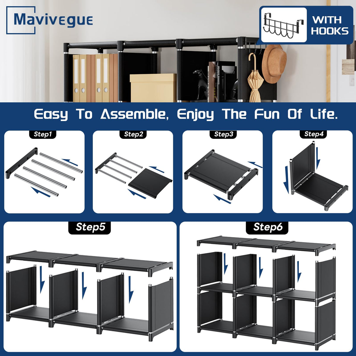 18 Cube Extra Large Bookcase Storage Organizer H5743