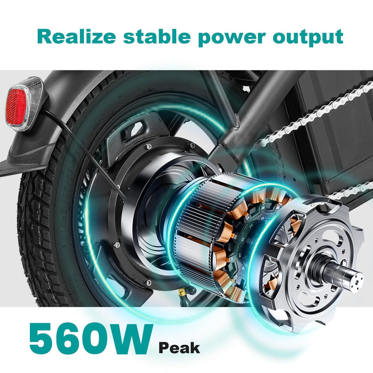 Electric Bike 1200W Peak Motor 20-28MPH 32 Miles Range Removable Battery O70593