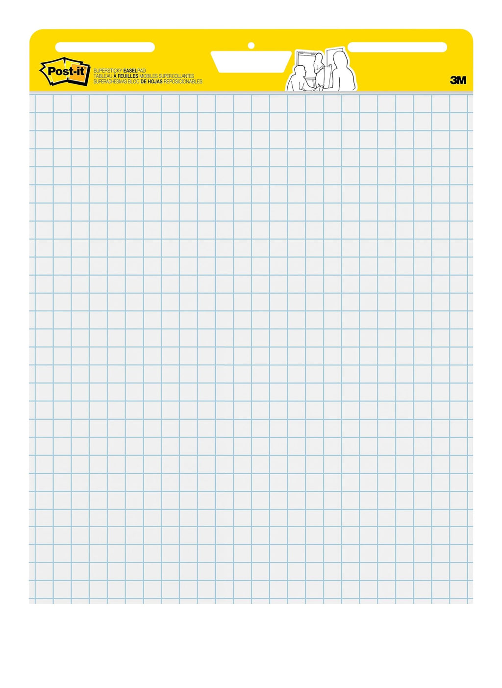 Super Sticky Easel Pad 25-Inch x 30-Inch White with Grid 30 Sheets/Pad I242