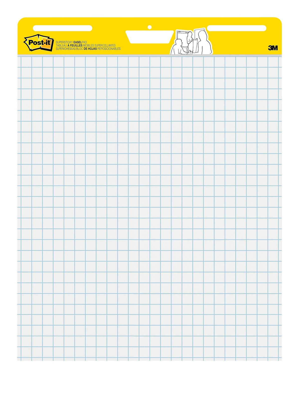 Super Sticky Easel Pad 25-Inch x 30-Inch White with Grid 30 Sheets/Pad I242