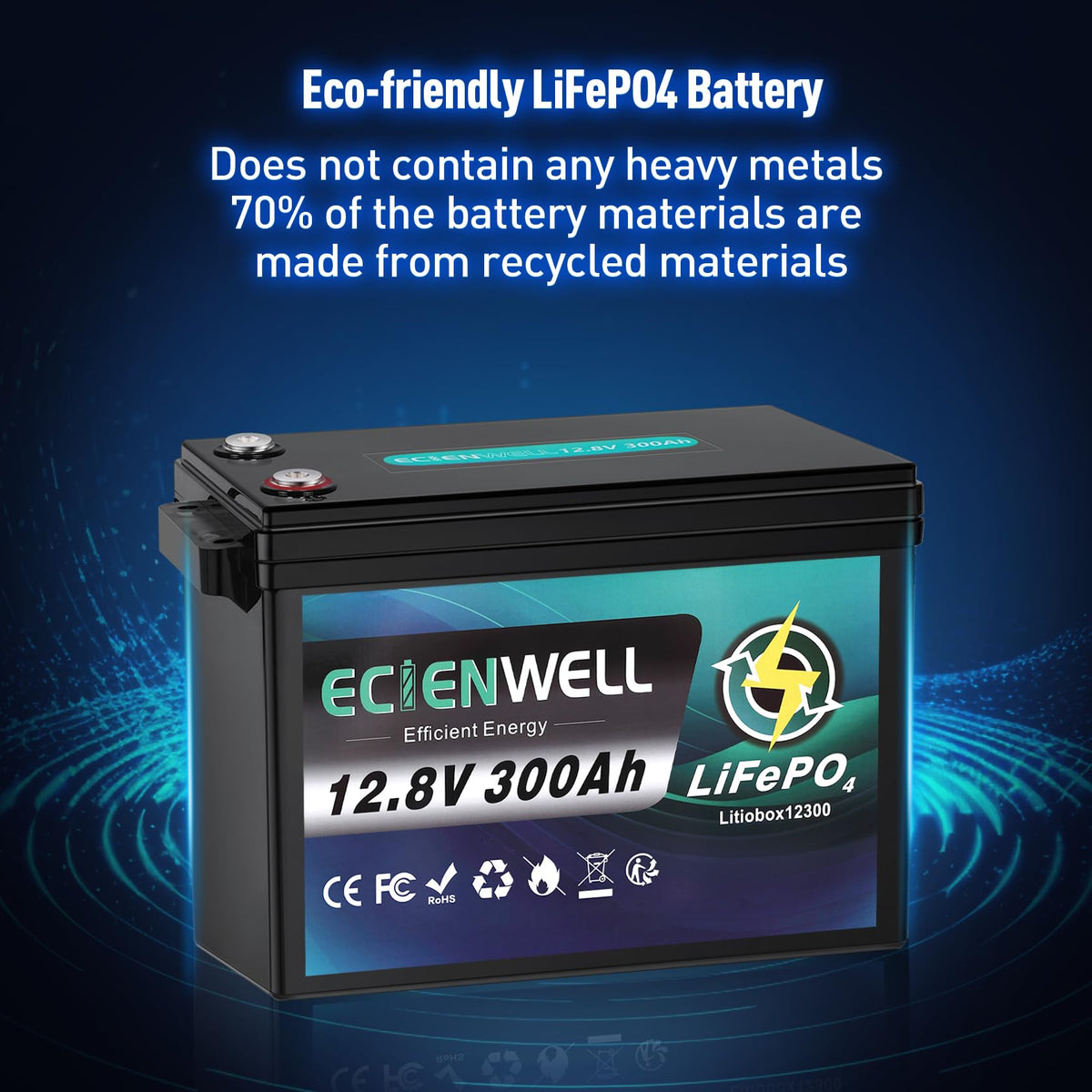 12V 1200Ah Lithium LiFePO4 Battery 4 Pack with 200A BMS K826