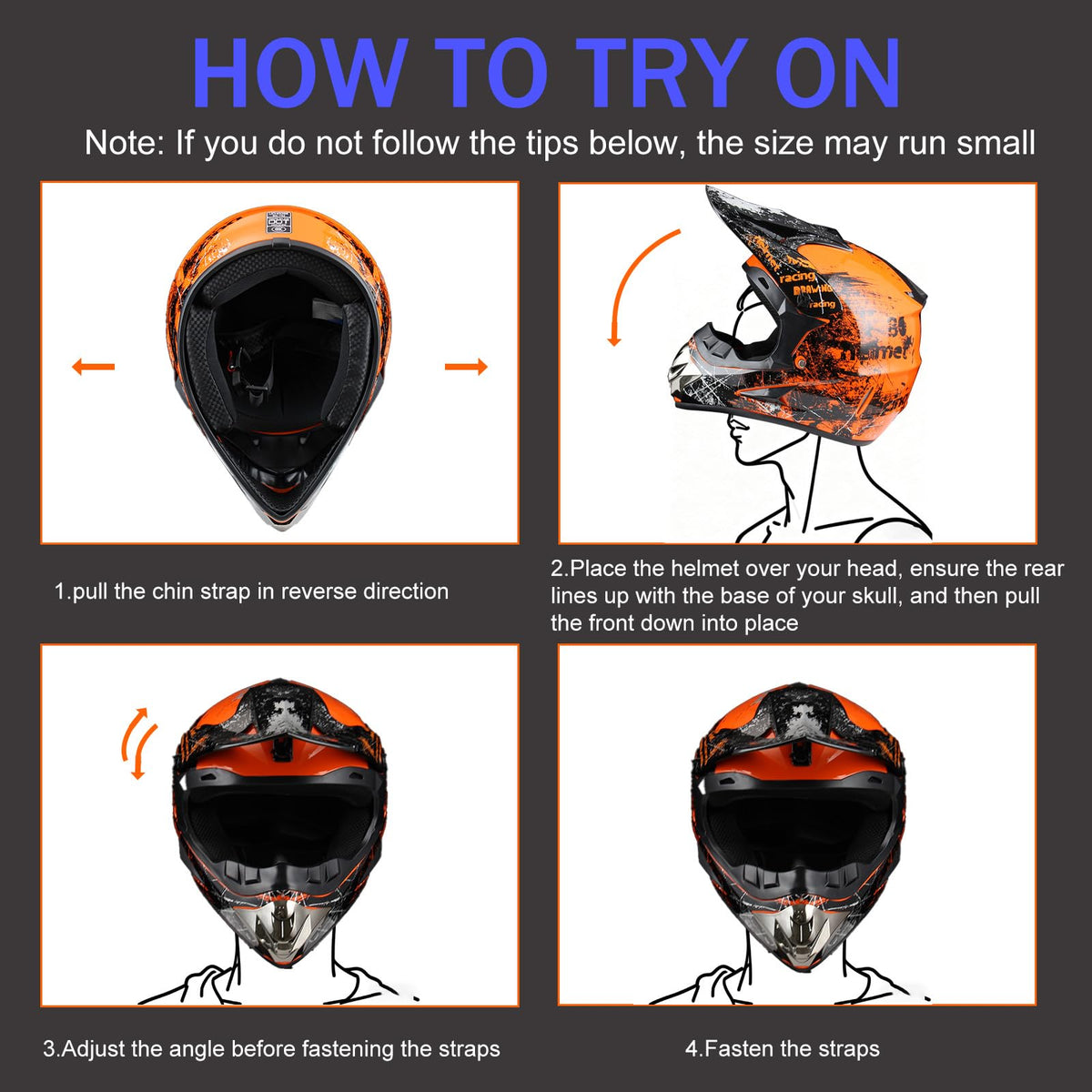 DOT Approved Kids Motocross Helmet with Goggles J837