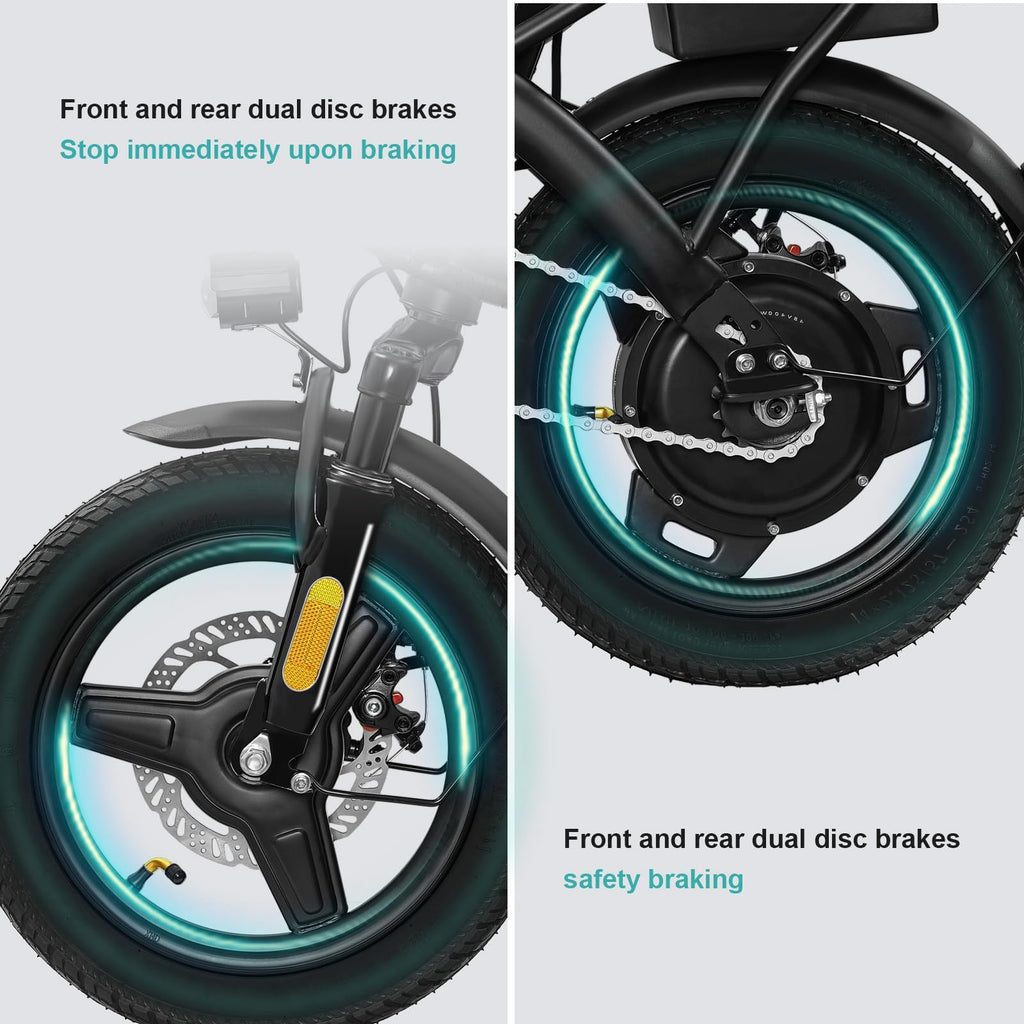 Electric Bike 1200W Peak Motor 20-28MPH 32 Miles Range Removable Battery O70593