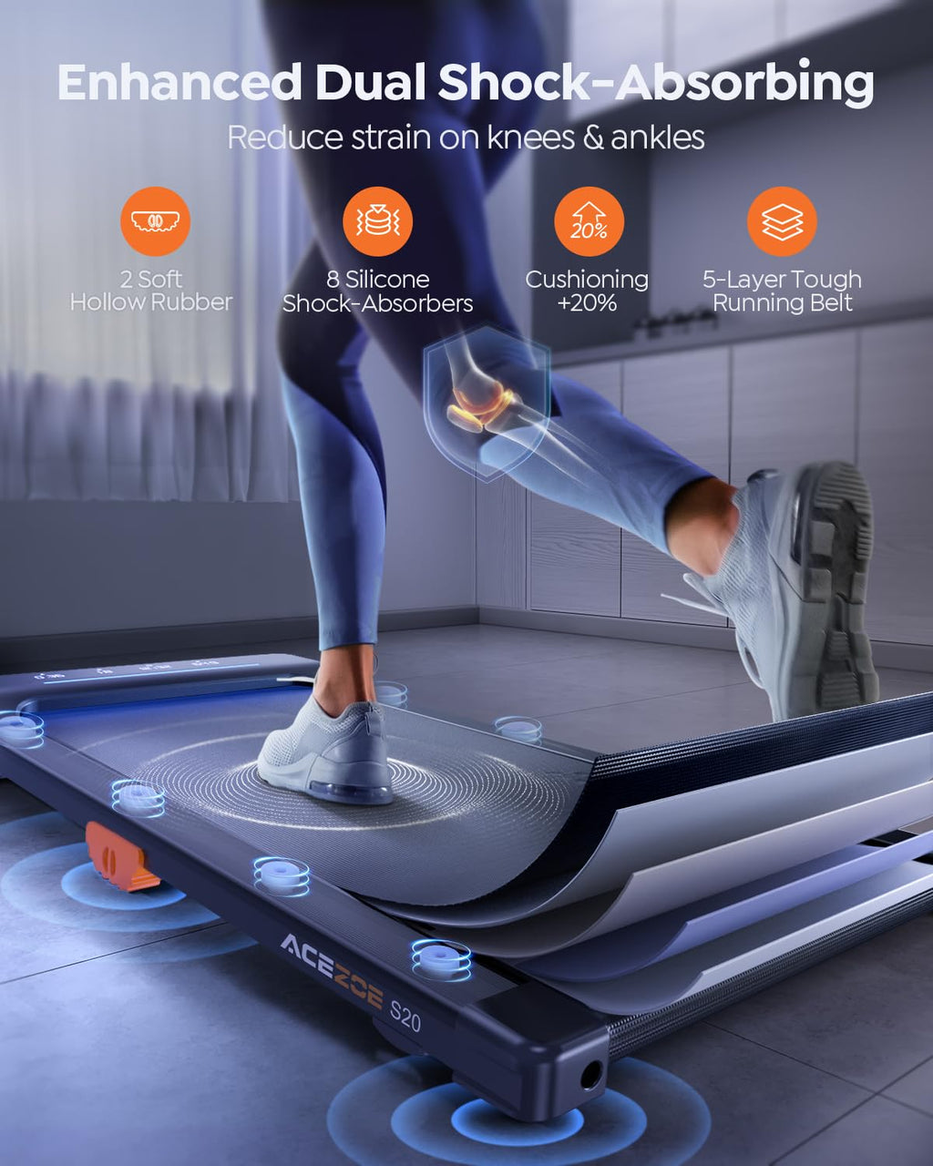 Walking Pad Treadmill with 10% Incline Y705443
