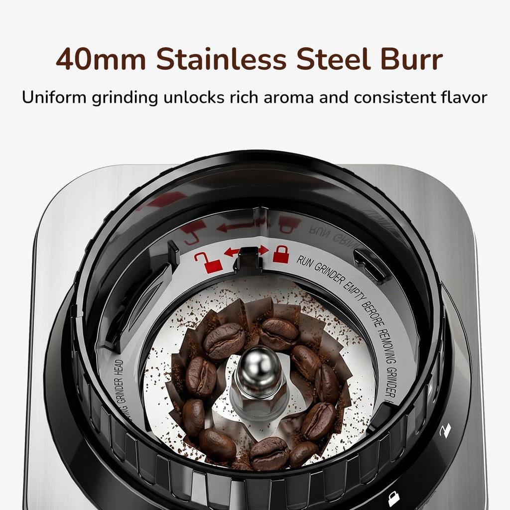 Electric Burr Coffee Grinder, 48 Grind Settings U461779