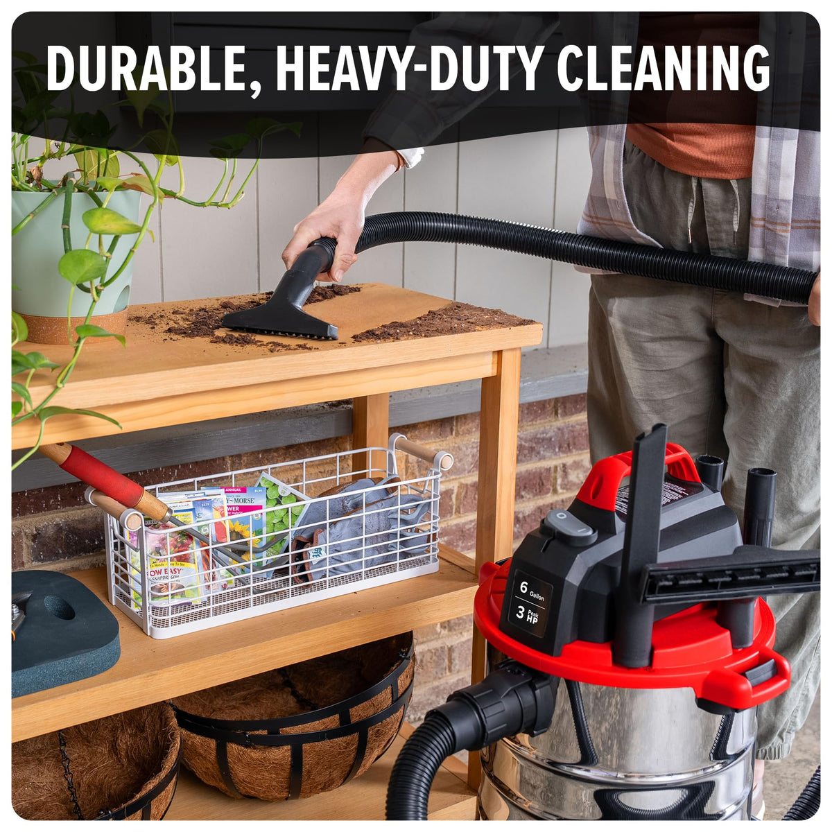 6 Gallon Corded Wet Dry Shop Vacuum D1233