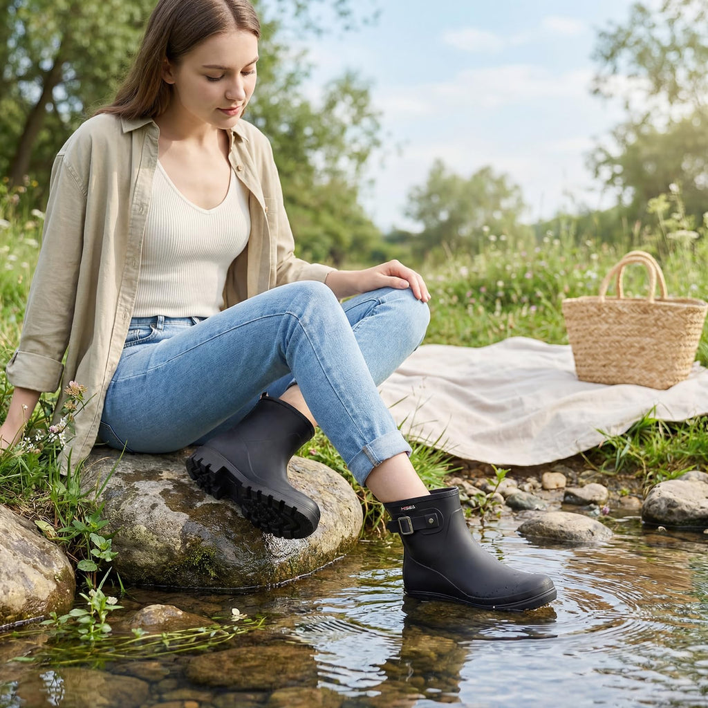 Waterproof Short Ankle Rubber Rain Boots Y316890
