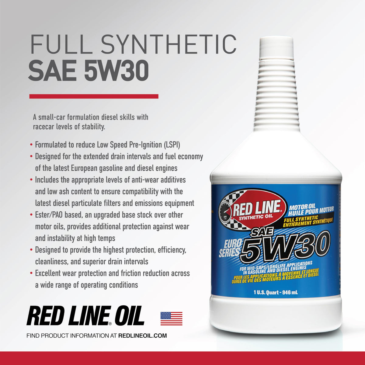 5W30 Fully Synthetic Motor Oil 1 Quart 3 Pack V8524