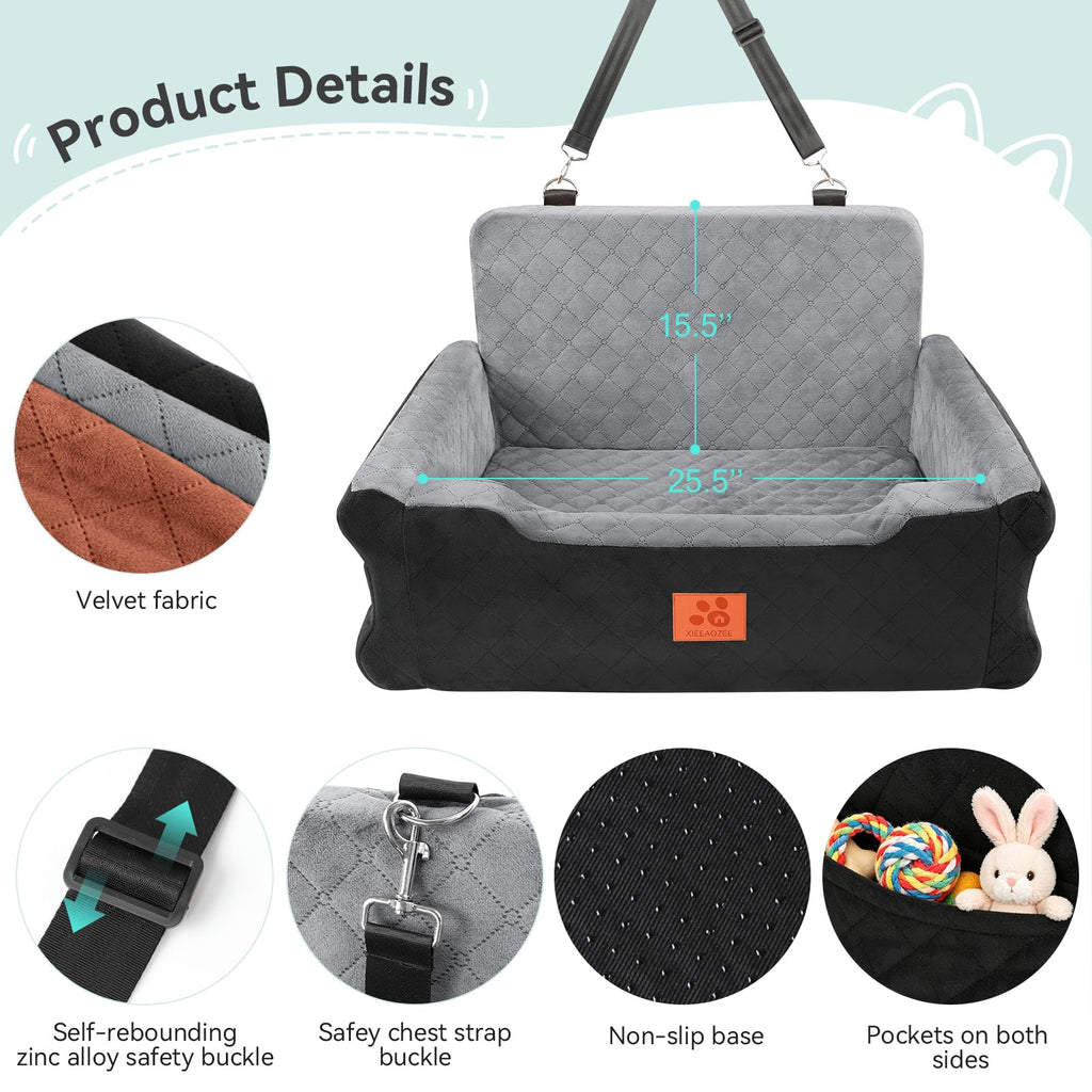 Dog Car Seat for Large/Medium Dogs Up to 55 lbs A132