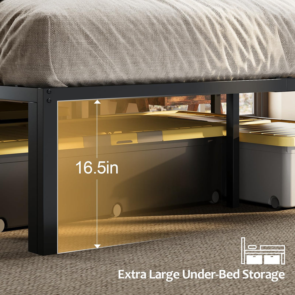 Queen Bed Frame with Upholstered Headboard X90568