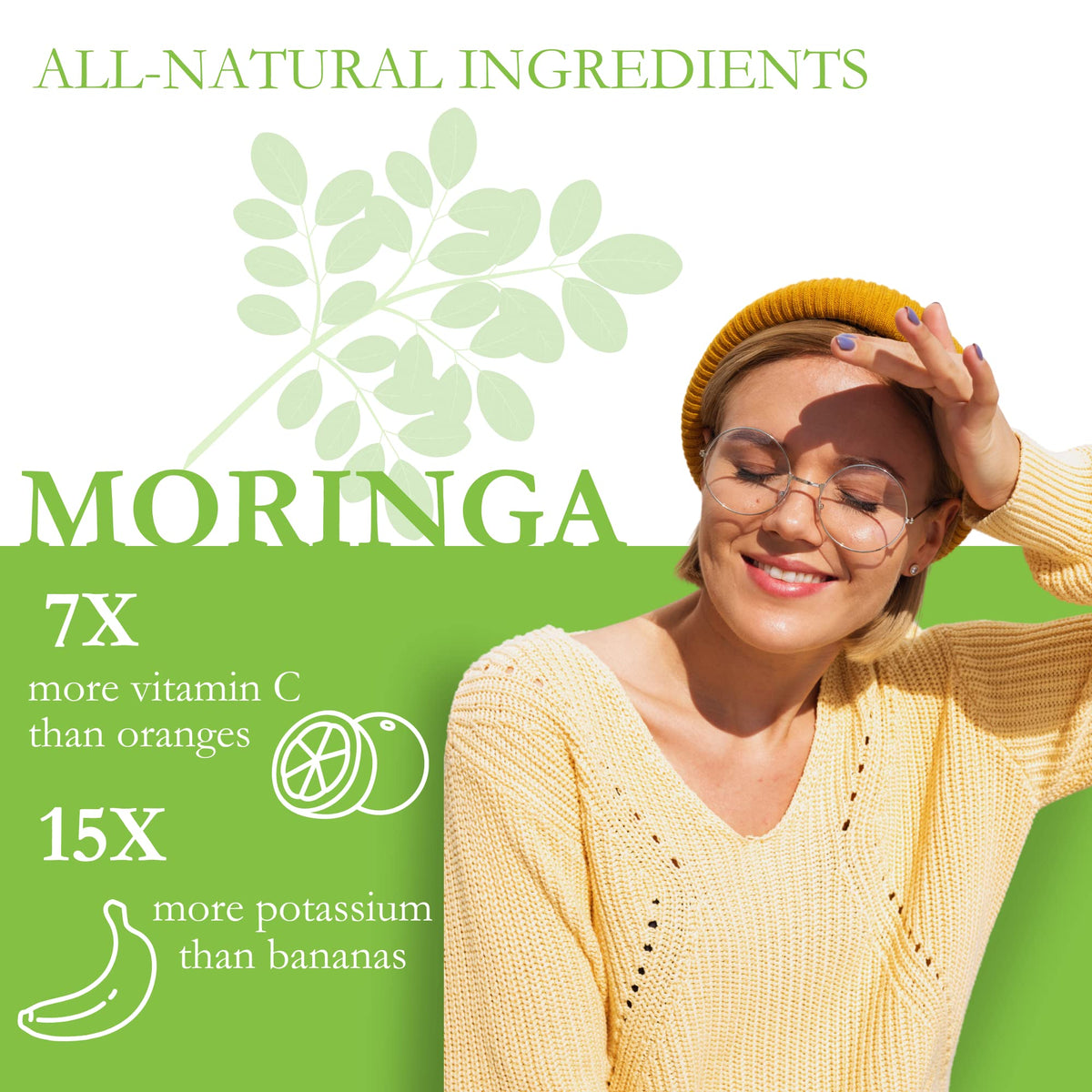 Organic Moringa Powder Capsules X70336