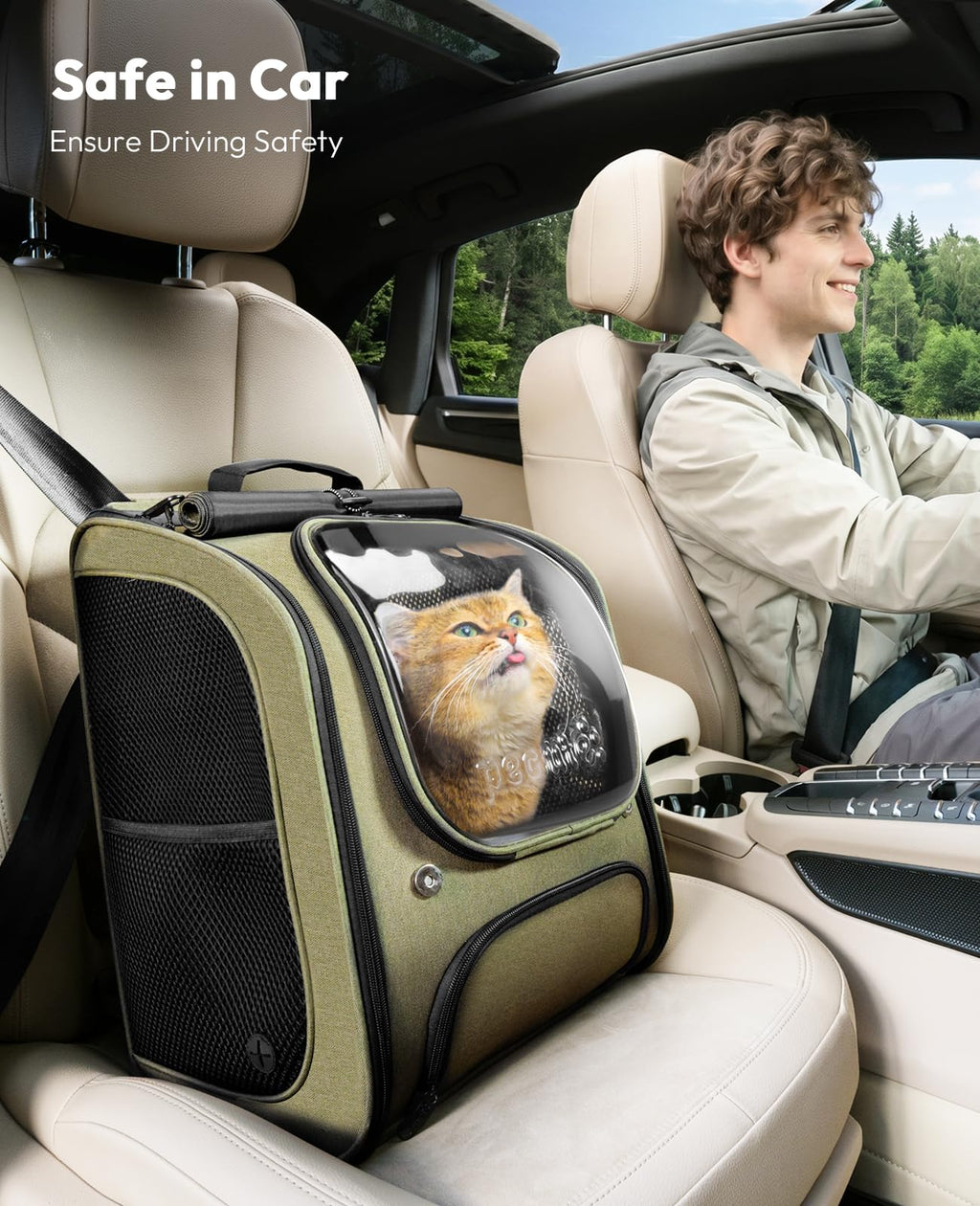 Green Cat Backpack Carrier G796076