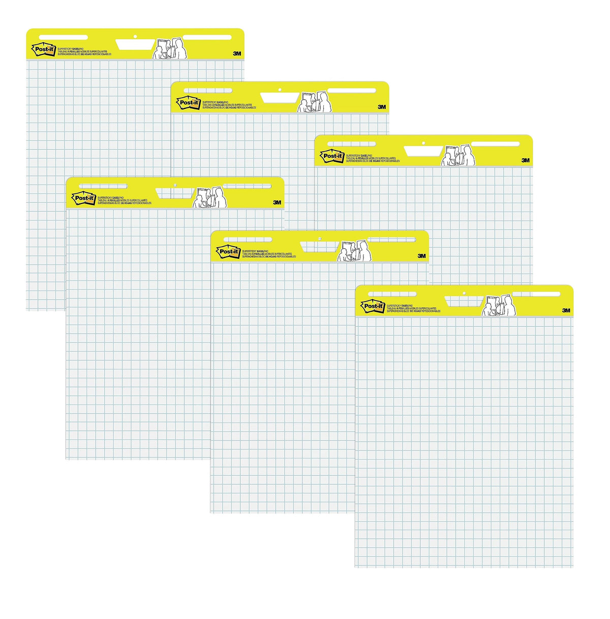 Super Sticky Easel Pad 25-Inch x 30-Inch White with Grid 30 Sheets/Pad I242