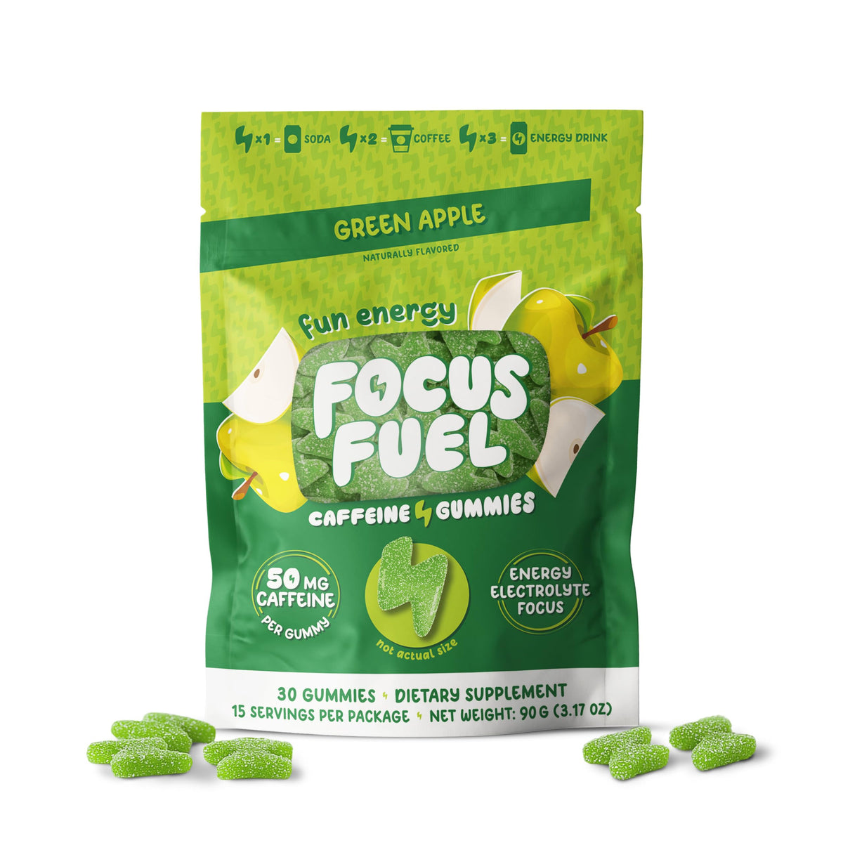 Green Apple Energy Chews 15 Servings W948