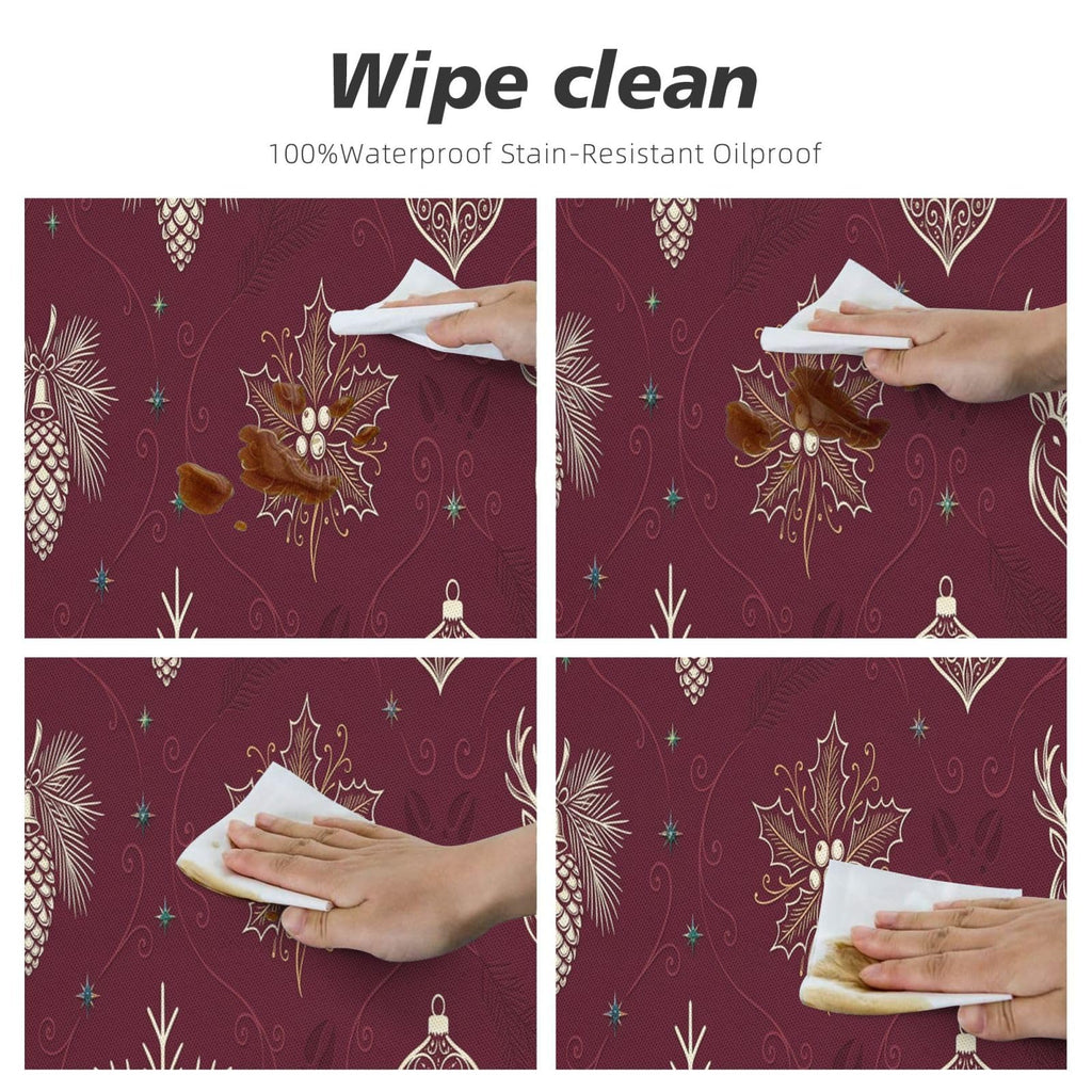 Fitted Square Oval Tablecloth with Elastic Edges 30"x30" Z37356