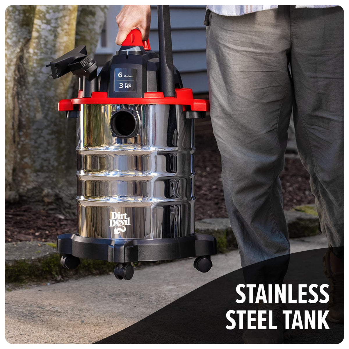 6 Gallon Corded Wet Dry Shop Vacuum D1233